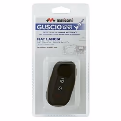 Meliconi Guscio Fiat 02 per Chiave a Scatto - 3 Tasti, Portachiavi, Nero, Gomma, 88 mm, 24 mm, 177 mm