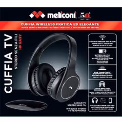 Meliconi HP Easy Cuffie Wireless A Padiglione MUSICA Nero - Vista aggiuntiva 5