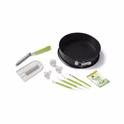 Questi meraviglioso set è composto da: 1 tortiera apribile 1 fondo 26 cm con cerniera e speciale fondo salvagoccia 1 smoother ...