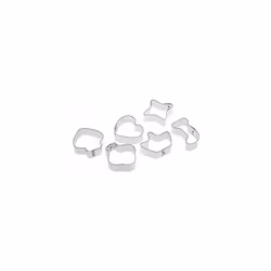 PEDRINI SET 6 TAGLIA BISCOTTI FORMINE FORME ASSORTITE IN ACCIAIO Stampi per dolci al forno. con varie forme. Divertiti in cuc ...