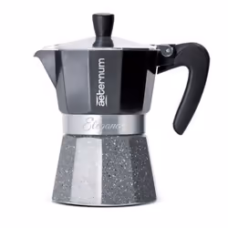 Aeternum Elegance, Moka, Alluminio, Nero, Grigio, Alluminio, 1 tazze, Elegance, CE