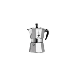 Bialetti - Moka express con fascia in alluminio argento 6 Tazze