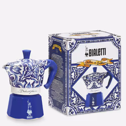 Bialetti 0005345 caffettiera manuale Boccale per moca elettrico 0,13 L Blu, Bianco - Vista aggiuntiva 2