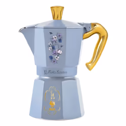 Bialetti Bridgerton, Moka, Nero, Blu, Oro, Giallo, Alluminio, 6 tazze, Termoplastica, Moka Express