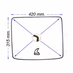 NARDI GUARNIZIONE PORTA FORNO NARDI DA 60CM misure 31,5 X 42