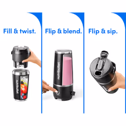 NutriBullet NBP016B 0,59 L Frullatore portatile 11 W Nero - Vista aggiuntiva 4