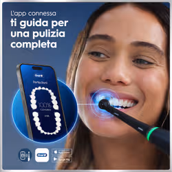 Oral-B iO6 Spazzolino Elettrico Nero-Rosa, 3 Testine, Custodia Premium, 2 Spazzolini - Vista aggiuntiva 6