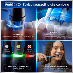 Oral-B iO6 Spazzolino Elettrico Nero-Rosa, 3 Testine, Custodia Premium, 2 Spazzolini - Vista aggiuntiva 8