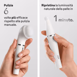 Braun FaceSpa, Epilazione E Pulizia Viso, +1 Accessorio, 810, Bianco/Argento - Vista aggiuntiva 7