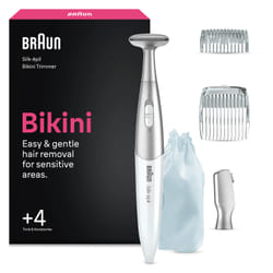 Braun Silk·épil Rifinitore Bikini, + 4 Accessori,FG1100, Bianco