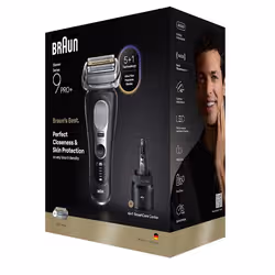 Braun Series 9 Pro+ 9660CCPS Rasoio Trimmer Nero, Argento - Vista aggiuntiva 3