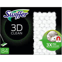 Swiffer - 3D Panni Catturapolvere Ricariche 84 Pezzi, Trattiene e Blocca Più Polvere, Sporco e Capelli Di Una Scopa Tradizionale