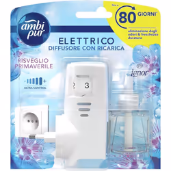 AMBI PUR PROFUMATORE PER AMBIENTI ELETTRICO STARTER KIT 20 ML LENOR RISVEGLIO PRIMAVERILE Ambi Pur Profumatore per Ambienti E ...