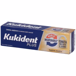 Kukident Plus Doppia Azione Crema Adesiva per Dentiera 40gr