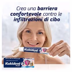 Kukident Plus Doppia Protezione Crema Adesiva per Dentiera 40gr