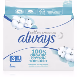 Massima comodità e protezione affidabile al 100% durante il ciclo mestruale. Gli assorbenti Always Cotton Protection Night ti ...