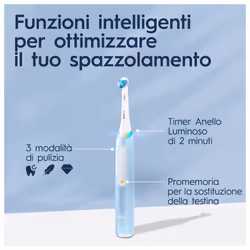 Oral-B iO 3 Adulto Spazzolino a vibrazione Azzurro - Vista aggiuntiva 4