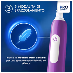 Oral-B Junior 8006540742891 spazzolino elettrico Bambino Spazzolino rotante Viola - Vista aggiuntiva 4