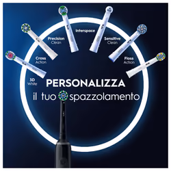 Oral-B Pro 3 Spazzolino Elettrico Ricaricabile Nero Pro3 3000, 2 Testine, 1 Spazzolino - Vista aggiuntiva 5