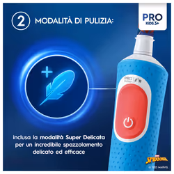Oral-B Spazzolino Elettrico Ricaricabile Pro Kids con personaggi Marvel Spider-Man, 2 Testine, da 3 Anni In Su. 1 Spazzolino - Vista aggiuntiva 5
