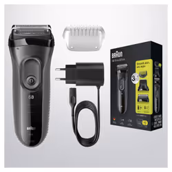 Braun Series 3 3000BT Rasoio Trimmer Grigio - Vista aggiuntiva 5
