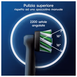 Oral-B Testine Di Ricambio Pro Cross Action Black, 5 Testine - Vista aggiuntiva 4