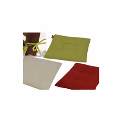 Cuscino quadrato Con travette e laccetti In tessuto misto cotone e poliestere Con imbottitura DIMENSIONE - 40x40xH6 cm.