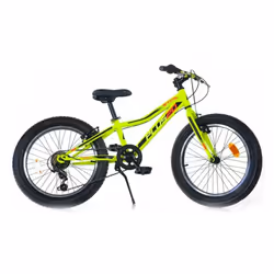 Dino Bikes Bicicletta mountain bike misura 20, Fatbike, Bambini, Unisex, 50,8 cm (20"), Giallo, 50,8 cm (20")
