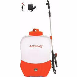 FERRARI - POMPA IRRORATRICE ZAINO - BATTERIA LITIO - LT.16 POMPA IRRORATRICE A BATTERIA 12V FERRARI 16LT A SPALLA AUTONOMIA 5 ...