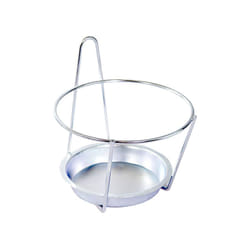 No Brand - Portavaso singolo, zincato, con sottovaso, ø 22 cm