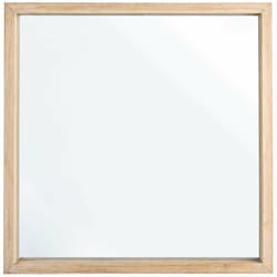 Bizzotto - Specchio tiziano con cornice in legno shabby naturale 42 x 42 cm da bagno e soggiorno