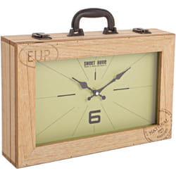 Iperbriko - Orologio da tavolo 'Life Rett' in mdf h 36x8x25.5 cm
