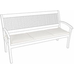 Cuscino per panca o dondolo 3 posti beige da tessuto sfoderabile in polyestere -Naturale