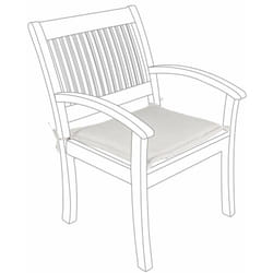 Cuscino Poltrona da Esterno Sfoderabile Sedia Giardino 49 x 52 cm Poly Bizzotto Colore: Naturale
