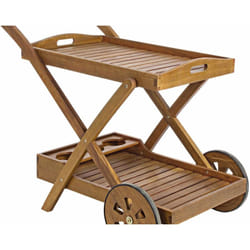 Carrello in Legno Noemi con Ruote Per Esterno