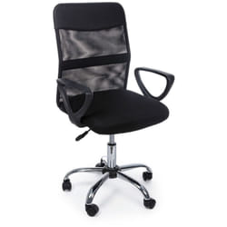 Bizzotto - Poltrona 'Nairobi' da ufficio ergonomica con braccioli, altezza regolabile, colore nero