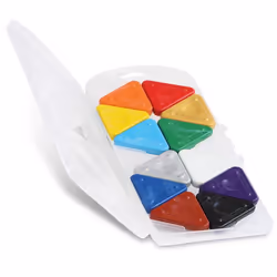Primo 073TRI12AP, 12 pz, Multicolore, Triangolo, Plastica, Cera, 3 anno/i