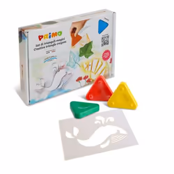 Primo 0721TRI8ST, 8 pz, Multicolore, Multicolore, Triangolo, Cera, 3 anno/i