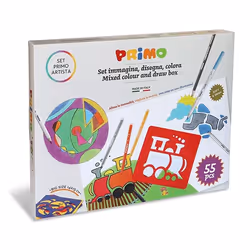 Primo PAINTSET2, Colori, Felt pen, Matita di grafite, 3 anno/i, Italia, 55 pz