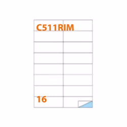 Markin 210C511RIM etichetta autoadesiva Rettangolo Rimovibile Bianco 1600 pz