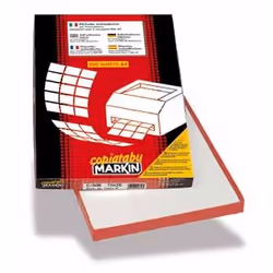 Markin 210C576, Bianco, Laser/Inkjet, 70 g/m², 101x48 mm, 1200 pz, 100 fogli