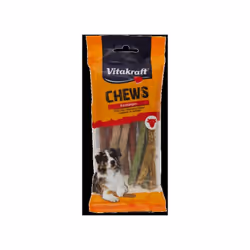 CHEW ROLLS DA 12.5 CM BASTONCINI DA MASTICARE COLORATI 10 PEZZI 90 GR Bastoncini da masticare in pelle di bovino macinata. Id ...