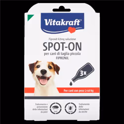 FIPROVIT 67MG SOLUZIONE SPOT-ON PER CANI DI TAGLIA PICCOLA FIPRONIL 3 X 0,67 ML Spot-on cani taglia piccola Fipronil Fiprovit ...