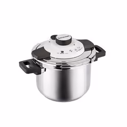 Barazzoni Facile Dual System 2.0, 6 L, Ceramica, Gas, Alogena, Induzione, Piastra sigillata, Acciaio inox, 22 cm, Acciaio ino ...