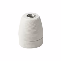 VIMAR 02164 Portalampade E27 in porcellana, raccordo M10x1 con vite di blocco Dispositivo di blocco antisvitamento, bianco No ...
