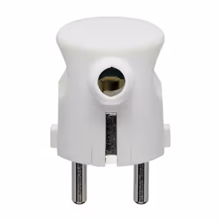 VIMAR 00241.B Spina 2P+T 16 A 250 V~ Combinata standard tedesco e francese Uscita cavo 90° Bianco