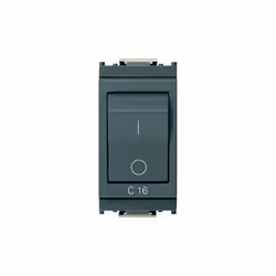 VIMAR 16505.16 Interruttore automatico magnetotermico 1P+N C 16, 120-230 V~ 50-60 Hz, p.i. 3000 A, grigio Serie idea