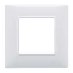 Placca Vimar Plana 2 moduli (frutti,posti) colore: BIANCO. La placca può essere montata solo sul supporto 14602 - la placca n ...