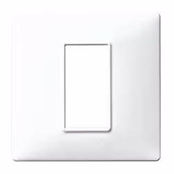 Placca Vimar Plana, con le seguenti caratteristiche: 1 modulo Colore bianco Monta solo sul supporto 14601 Materiale: plastica ...