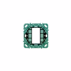 Supporto a 1 modulo dotato di griffe per scatole da incasso ø60 mm della serie civile Plana.